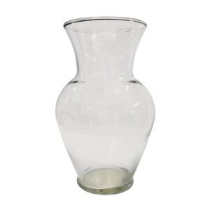 7x3.25” Smooth Glass Flower Vase Clear